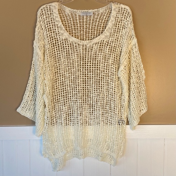 Closet Chic Small Crocheted Lace Cover Up - Picture 2 of 8